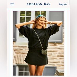 Addison Bay Everyday Skort Black NWOT XS